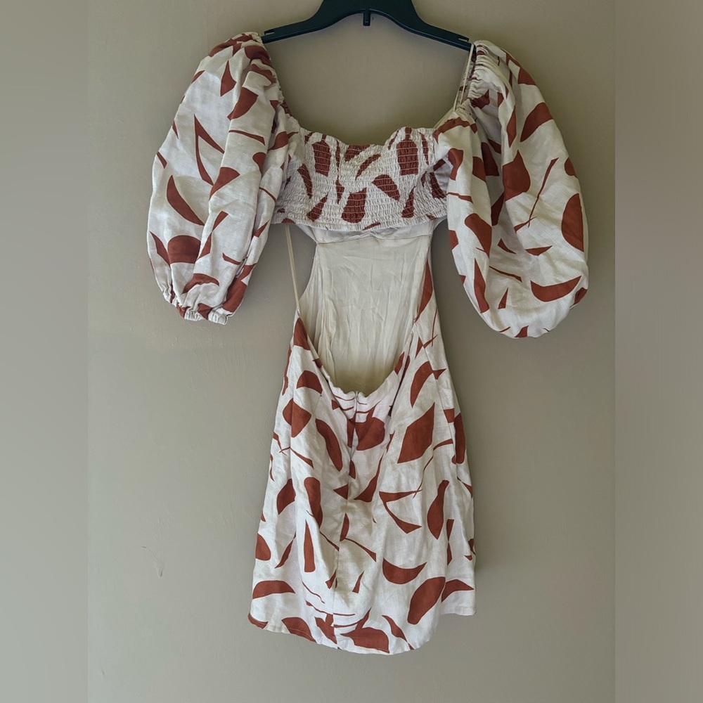 NWOT ASTR the Label Heather Dress Rust Abstract - Picture 6 of 8